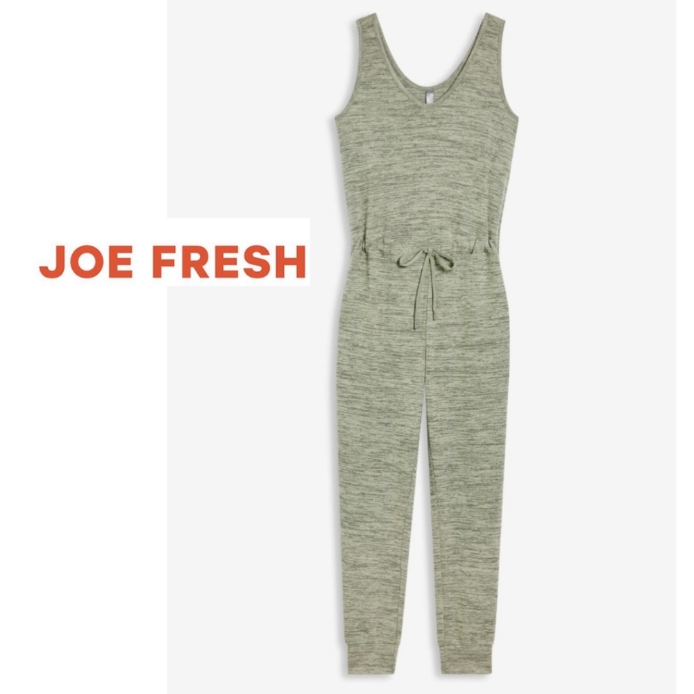 Joe Fresh size med, heathered green active romper, EUC